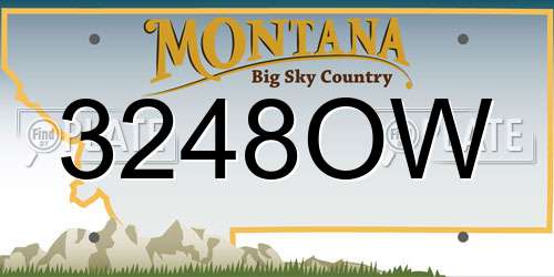 3248OW Montana License Plate