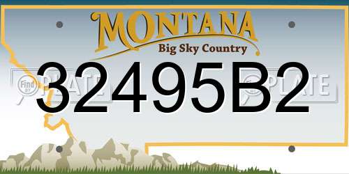 32495B2 Montana License Plate