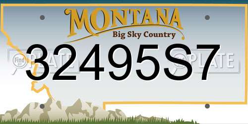 32495S7 Montana License Plate