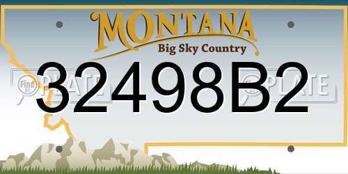 32498B2 Montana License Plate