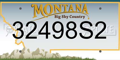 32498S2 Montana License Plate