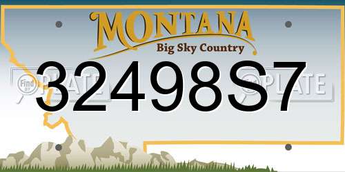 32498S7 Montana License Plate