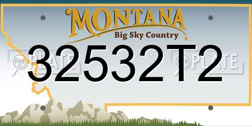 32532T2 Montana License Plate