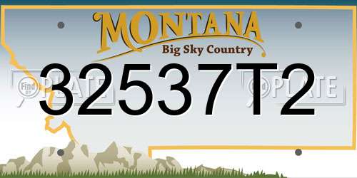 32537T2 Montana License Plate