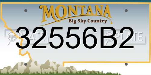 32556B2 Montana License Plate