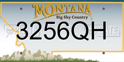 3256QH Montana License Plate