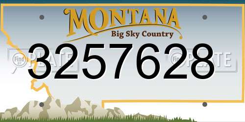 3257628 Montana License Plate