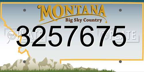 3257675 Montana License Plate