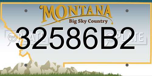 32586B2 Montana License Plate