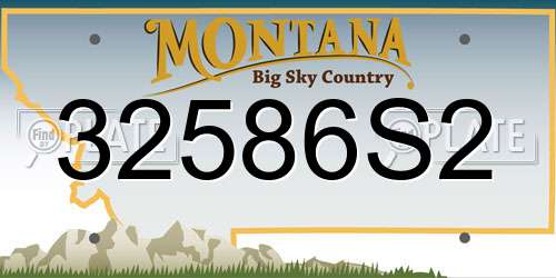 32586S2 Montana License Plate