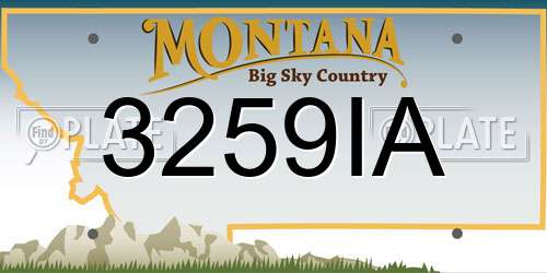 3259IA Montana License Plate