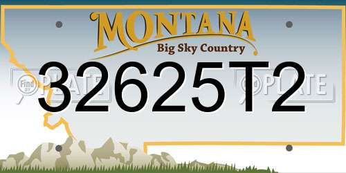 32625T2 Montana License Plate