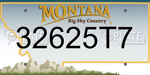 32625T7 Montana License Plate