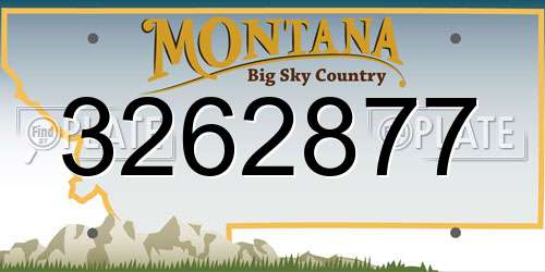 3262877 Montana License Plate