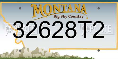 32628T2 Montana License Plate