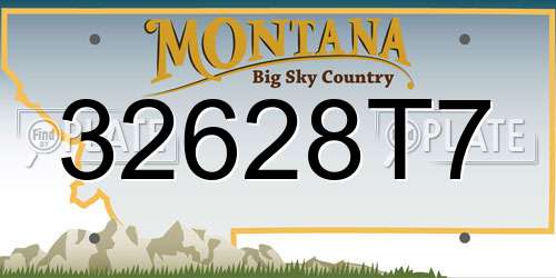 32628T7 Montana License Plate