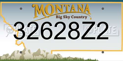 32628Z2 Montana License Plate
