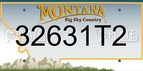 32631T2 Montana License Plate