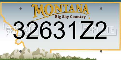 32631Z2 Montana License Plate
