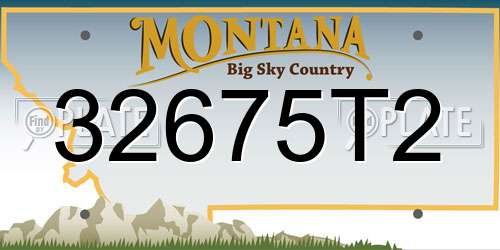 32675T2 Montana License Plate