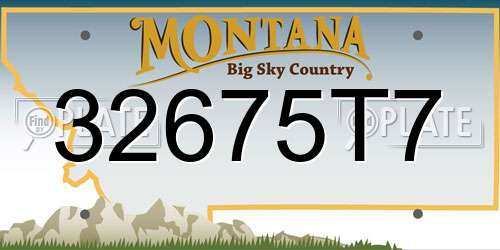 32675T7 Montana License Plate