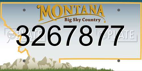 3267877 Montana License Plate