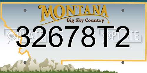 32678T2 Montana License Plate