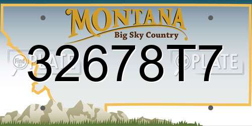 32678T7 Montana License Plate