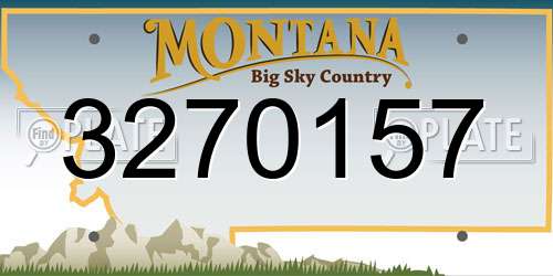 3270157 Montana License Plate