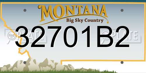 32701B2 Montana License Plate