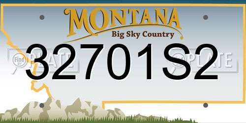 32701S2 Montana License Plate