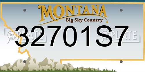 32701S7 Montana License Plate