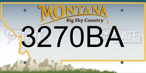 3270BA Montana License Plate