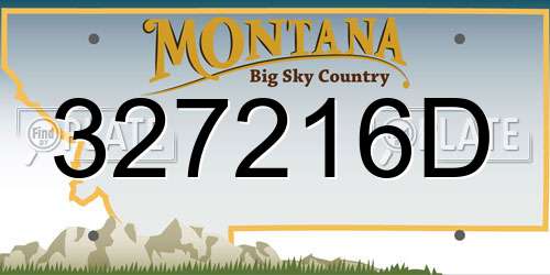 327216D Montana License Plate