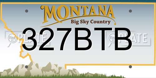 327BTB Montana License Plate