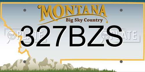 327BZS Montana License Plate