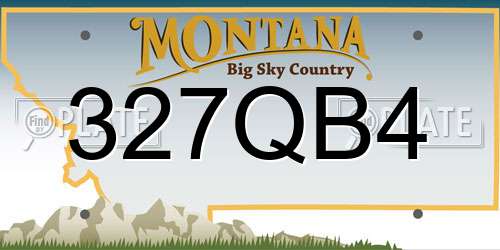 327QB4 Montana License Plate