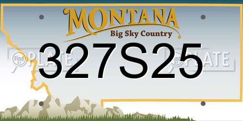 327S25 Montana License Plate