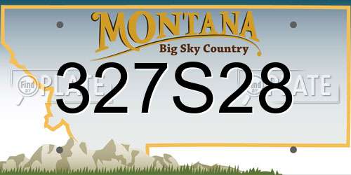 327S28 Montana License Plate