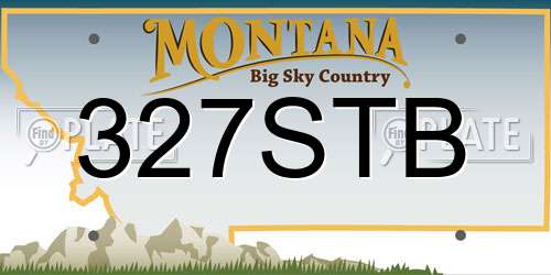 327STB Montana License Plate