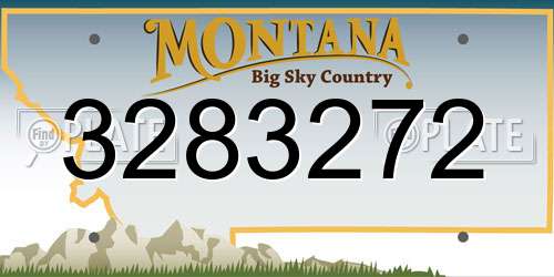 3283272 Montana License Plate