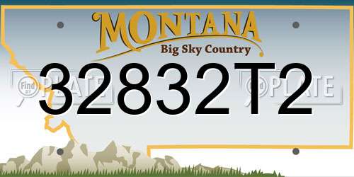 32832T2 Montana License Plate