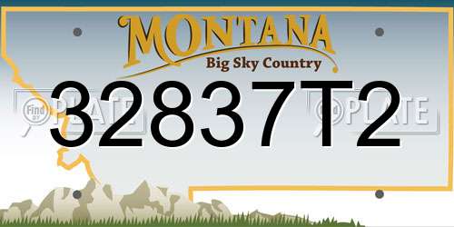 32837T2 Montana License Plate