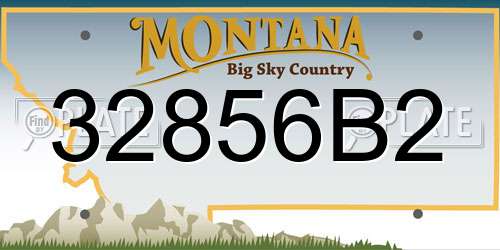 32856B2 Montana License Plate
