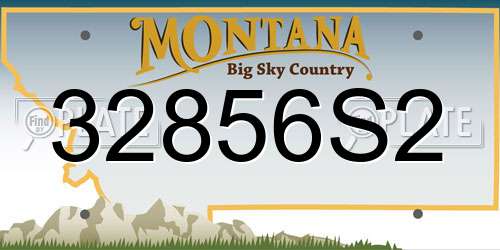32856S2 Montana License Plate