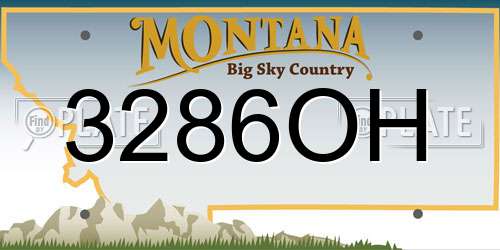3286OH Montana License Plate