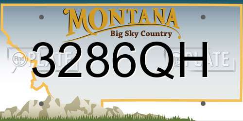 3286QH Montana License Plate