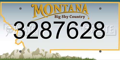 3287628 Montana License Plate