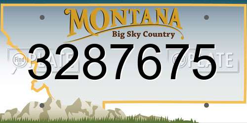 3287675 Montana License Plate