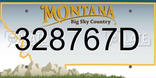 328767D Montana License Plate